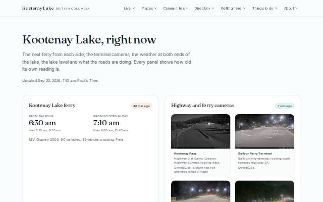 Homepage of kootenaylake.org
