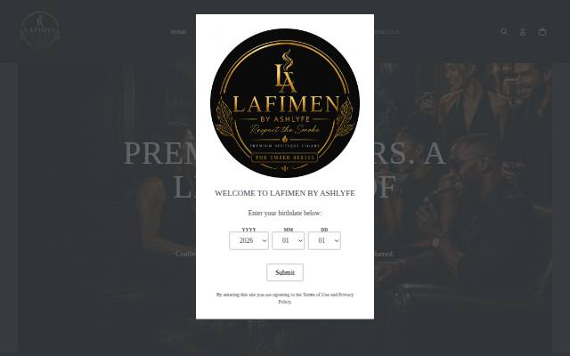 Homepage of lafimencigars.com