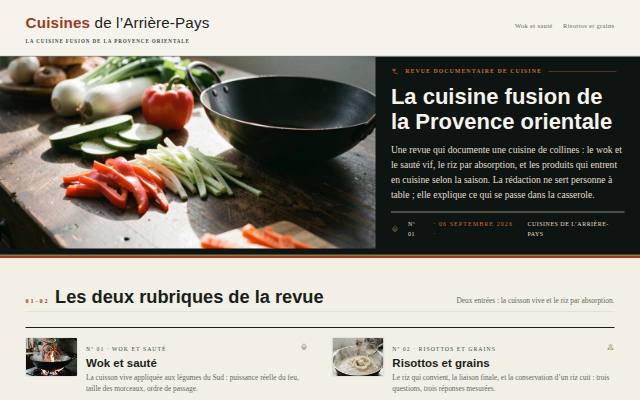 Homepage of le-temps-des-mets.com