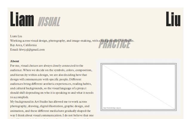 Homepage of liamliu.studio