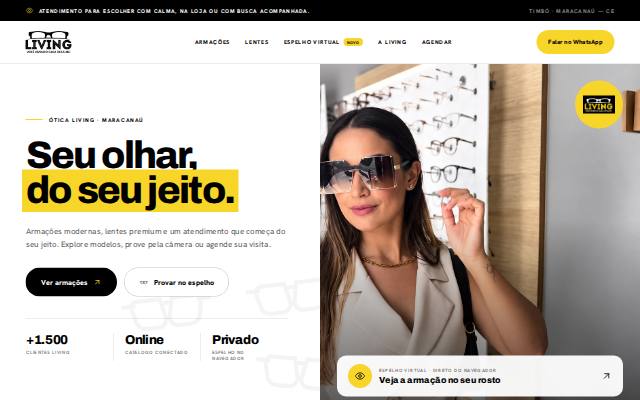 Homepage of livingotica.com.br