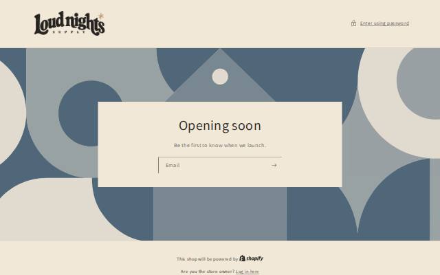 Homepage of loudnightssupply.com