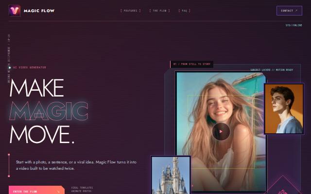 Homepage of magic-flow.top
