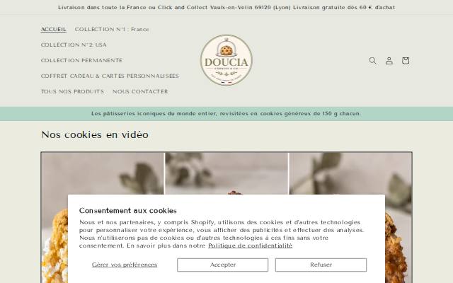 Homepage of maisondoucia.fr