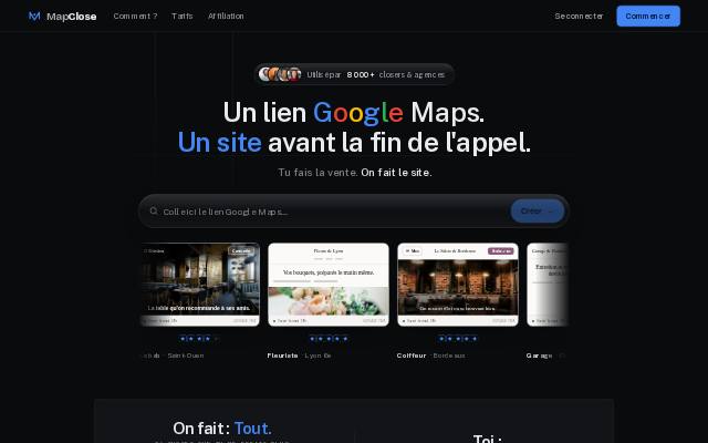 Homepage of mapclose.com