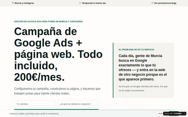 Homepage of masclientesmurcia.com