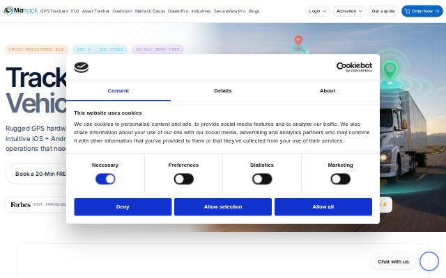 Homepage of matracksystems.com