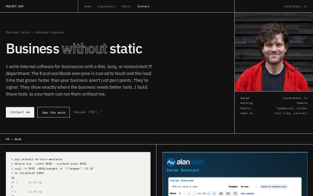 Homepage of mdcurt.com