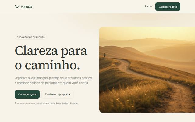 Homepage of minhavereda.com.br