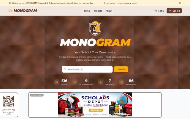 Homepage of monogramtt.com