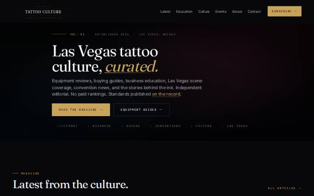 Homepage of nashvilletattooculture.com