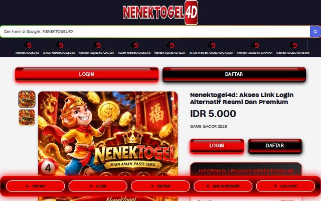 Homepage of nenektogel4ddhb20.com