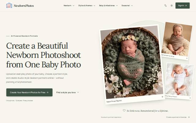 Homepage of newbornphotos.net