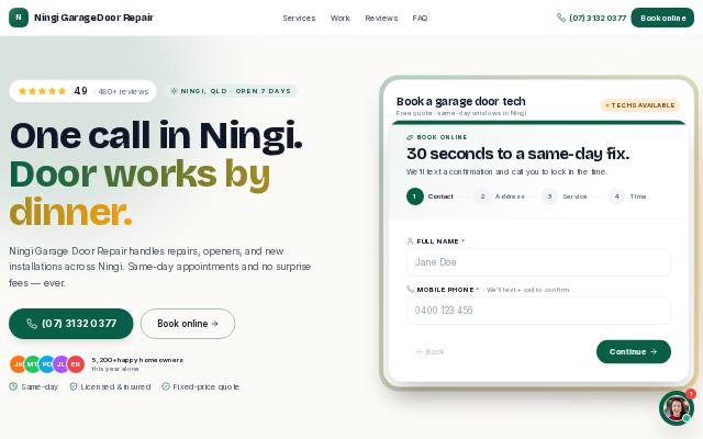 Homepage of ningigarage.repair