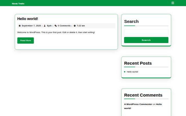 Homepage of novatrailx.com