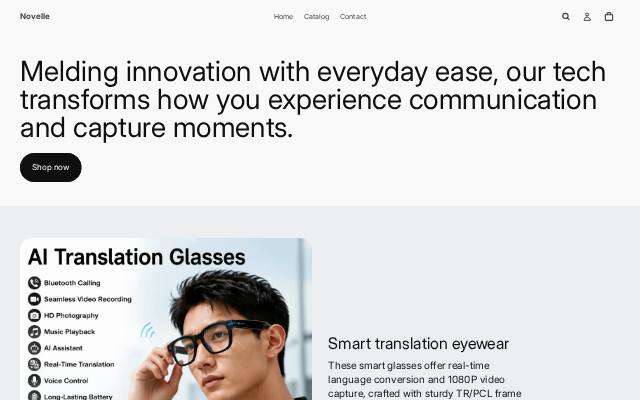 Homepage of novelleessentials.store