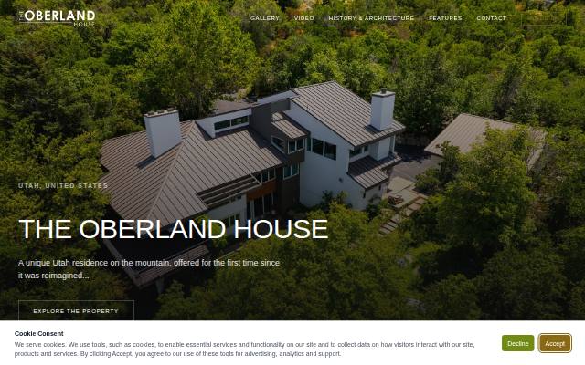 Homepage of oberlandhouse.com
