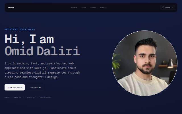 Homepage of omiddaliri.top
