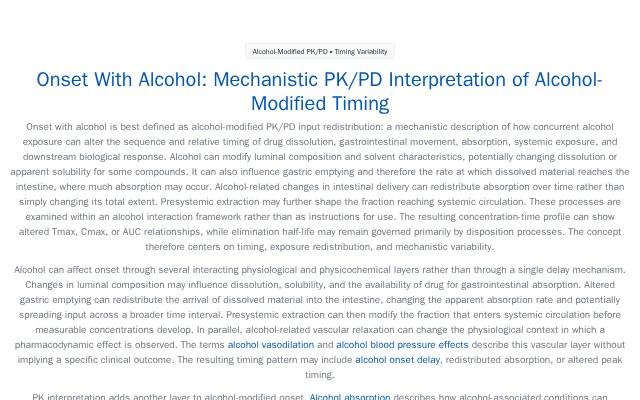 Homepage of onsetwithalcohol.com