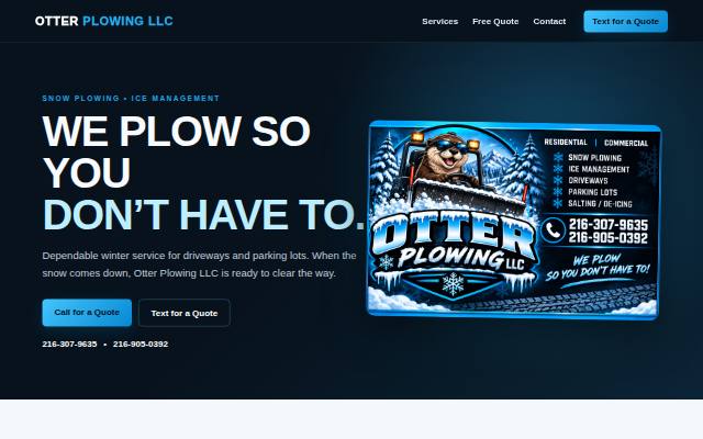 Homepage of otterplowing.com