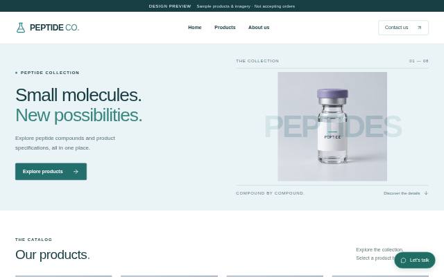 Homepage of pepdaro.com