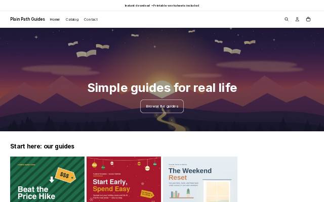 Homepage of plainpathguides.net