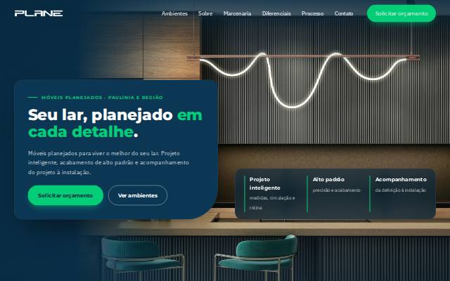 Homepage of planeprojetos.com.br