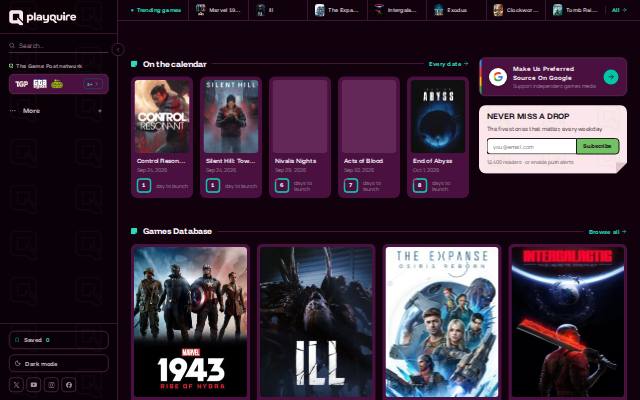 Homepage of playquire.com