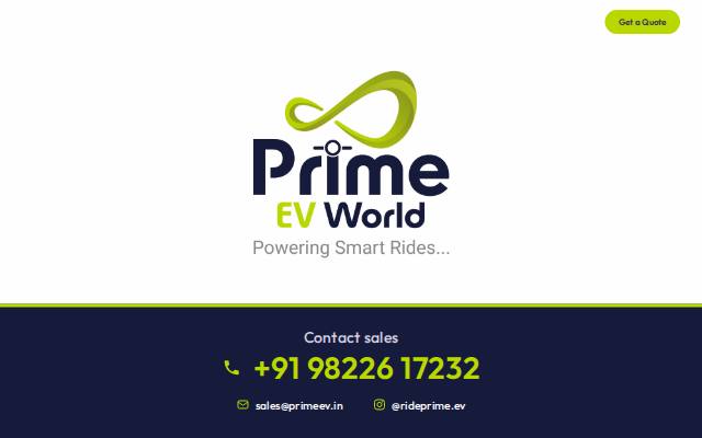 Homepage of primeev.in