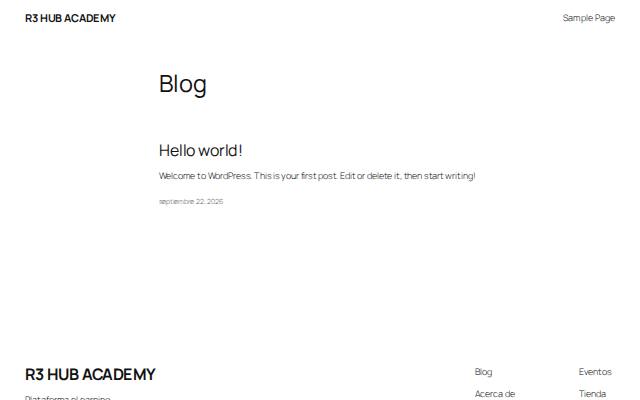 Homepage of r3hubacademy.com