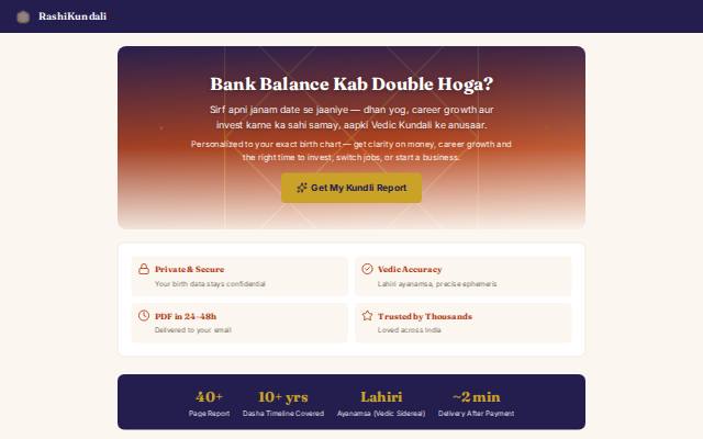 Homepage of rashikundali.com
