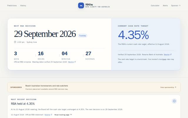 Homepage of rbaday.com