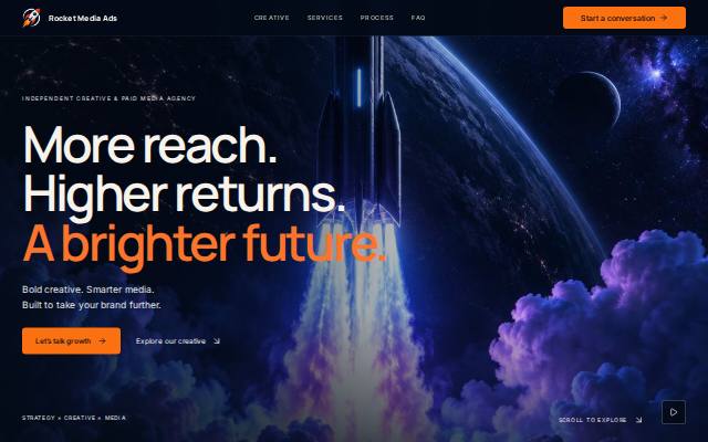 Homepage of rocket-ads.org