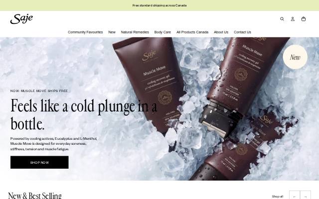 Homepage of sajenatural.shop