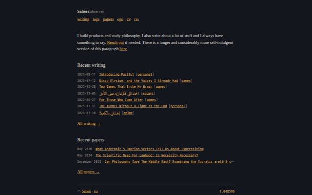 Homepage of salieri.observer