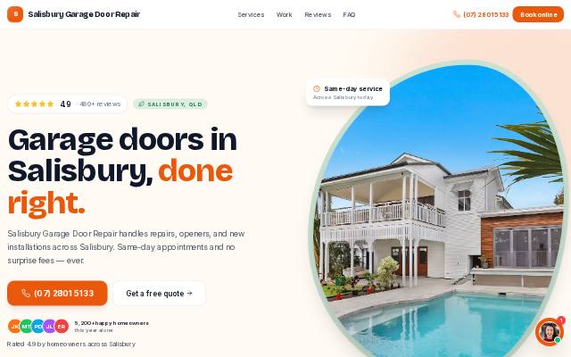 Homepage of salisburygarage.repair