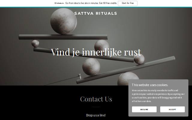 Homepage of sattvarituals.store