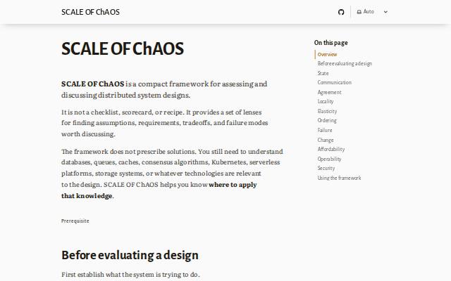 Homepage of scaleofchaos.com