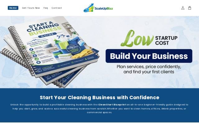 Homepage of scaleupbizz.site