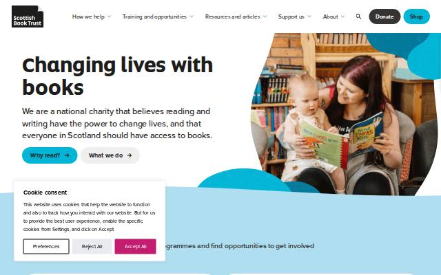 Homepage of scotishbooktrust.com