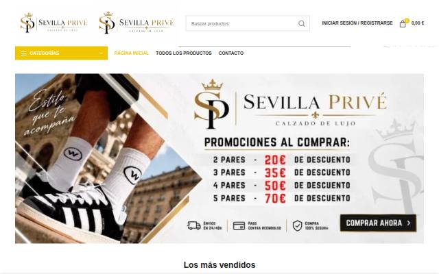 Homepage of sevillaprive.com