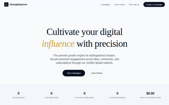 Homepage of sinergiaexpress.com
