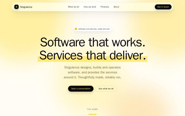 Homepage of singulence.com