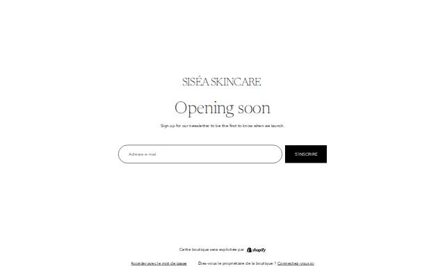 Homepage of siseaskincare.com