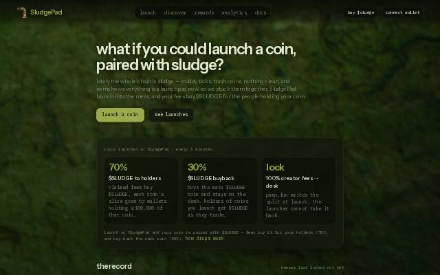 Homepage of sludgepad.fun