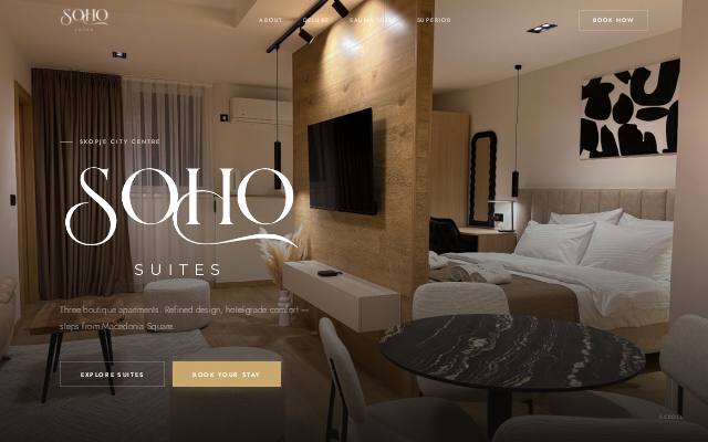 Homepage of sohosuites-skopje.com