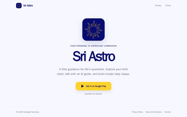 Homepage of sriastro.asia