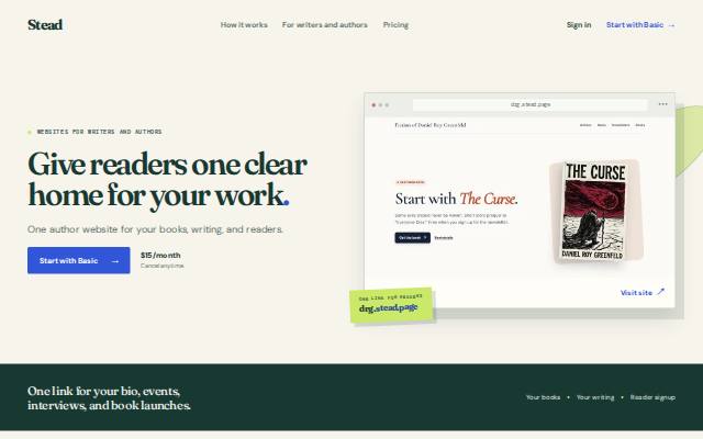 Homepage of stead.page