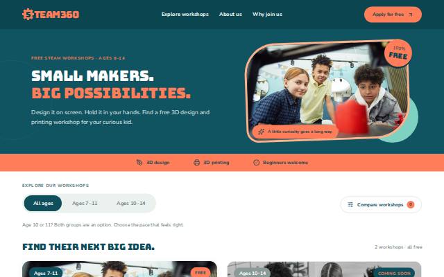 Homepage of steam360.ca