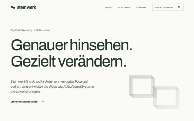 Homepage of sternwerk.site